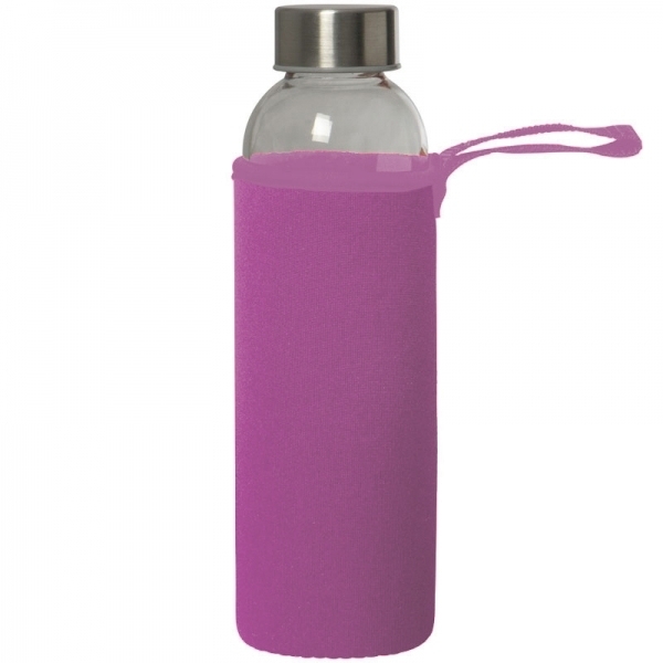 Butelka szklana KLAGENFURT 500 ml P088184G różowy