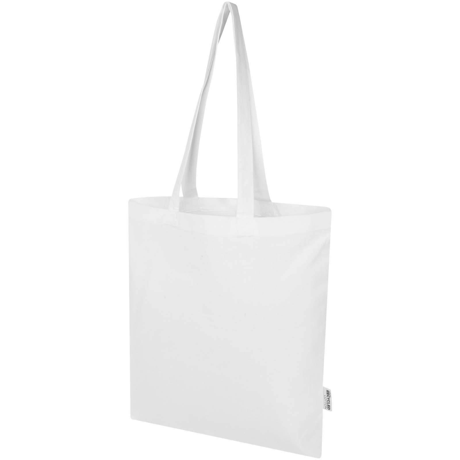 Madras Blend torba na zakupy z bawełny z recyklingu z certyfikatem GRS o gramaturze 140 g/m² i pojemności 7l P121307C PFC-120760-W