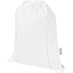 Oregon Blend torba ściągana sznurkiem z materiału materiału z recyklingu, 140 g/m², 5 l, posiadająca certyfikat GRS P121314C PFC-120761-W