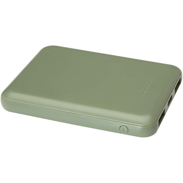 Asama powerbank o pojemności 5000 mAh Type-C z tworzyw sztucznych pochodzących z recyklingu P098378C zielony melanż