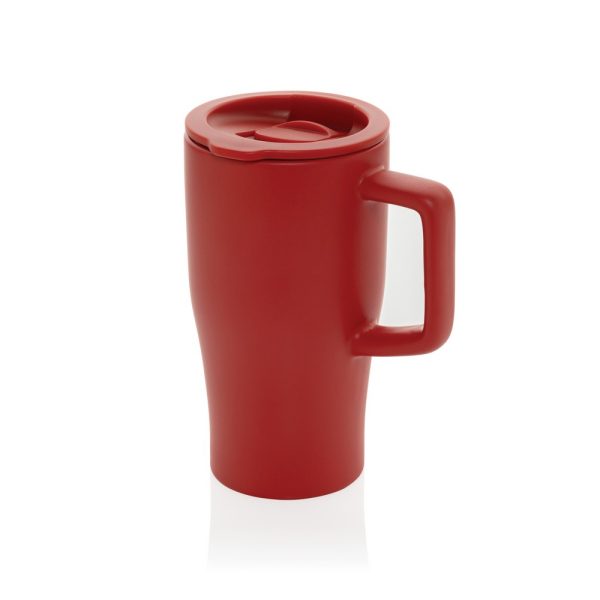 Ceramiczny kubek podrożny 490 ml P121359X czerwony