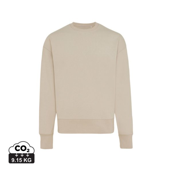 Luźna bluza z bawełny z recyklingu Iqoniq Kruger P047466X piasek pustyni