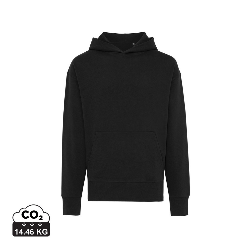 Luźna bluza z kapturem z bawełny z recyklingu Iqoniq Yoho P047471X AX-T9402-W