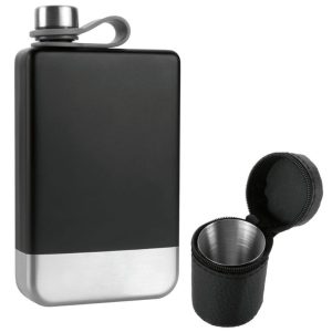 Zestaw piersiówka 266 ml, kieliszki 30 ml i lejek TAHAT Schwarzwolf P086938K MC-5001200AJ303-266ml