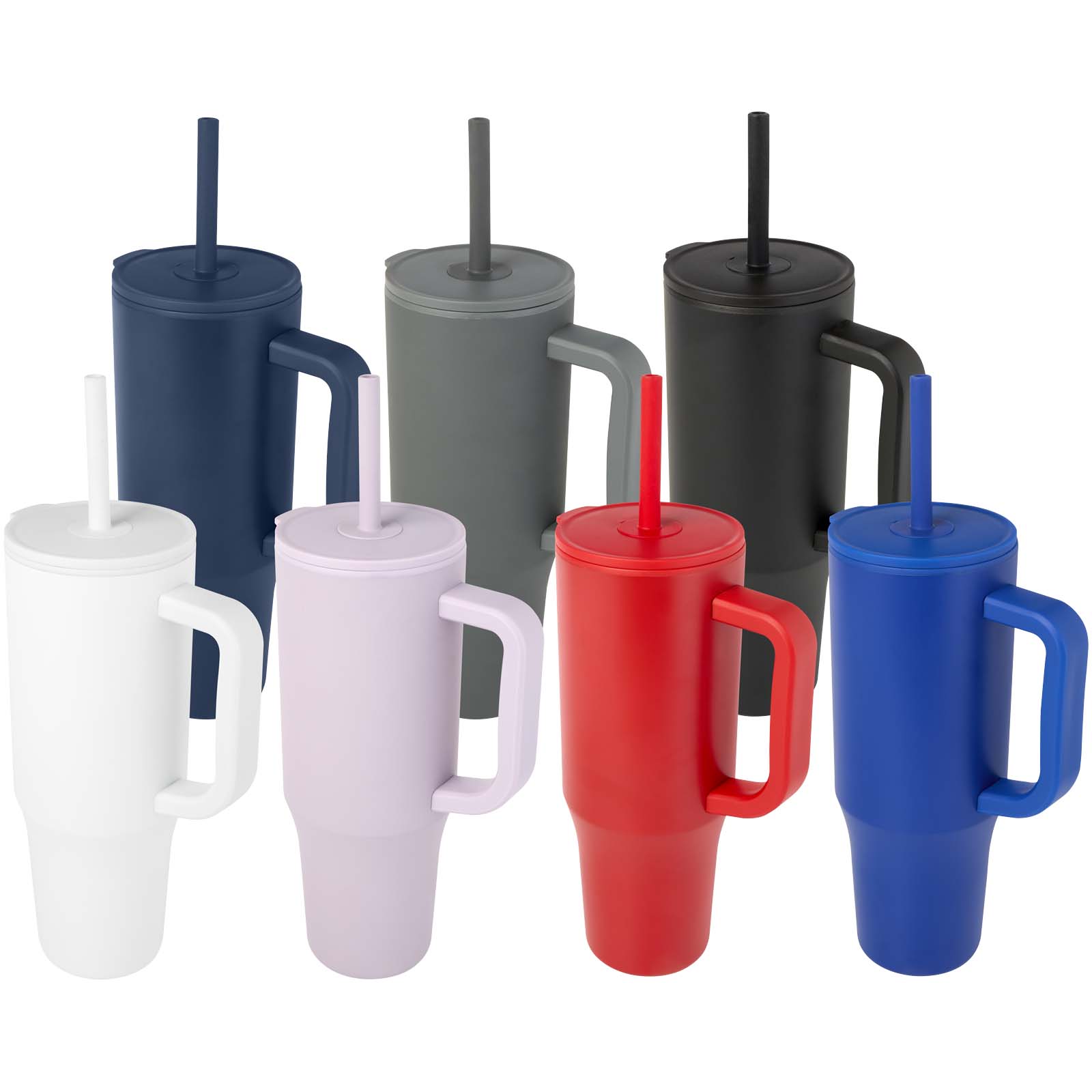 Brady izolowany kubek z certyfikatem RCS o pojemności 900 ml z silikonową słomką P122304C PFC-100867-W
