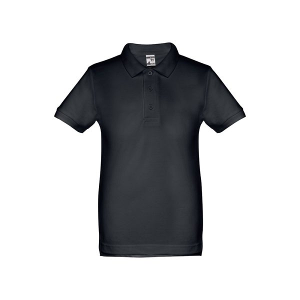 THC ADAM KIDS II. Bawełniana koszulka polo z krótkim rękawem dla dzieci (unisex) P121964S ciemny granat