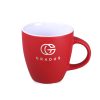 Kubek Fiord Matt 330 ml P056636M czerwony / biały