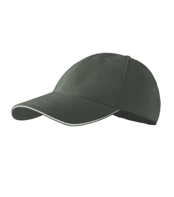 Czapka unisex Sandwich 6P P026007F ciemny khaki