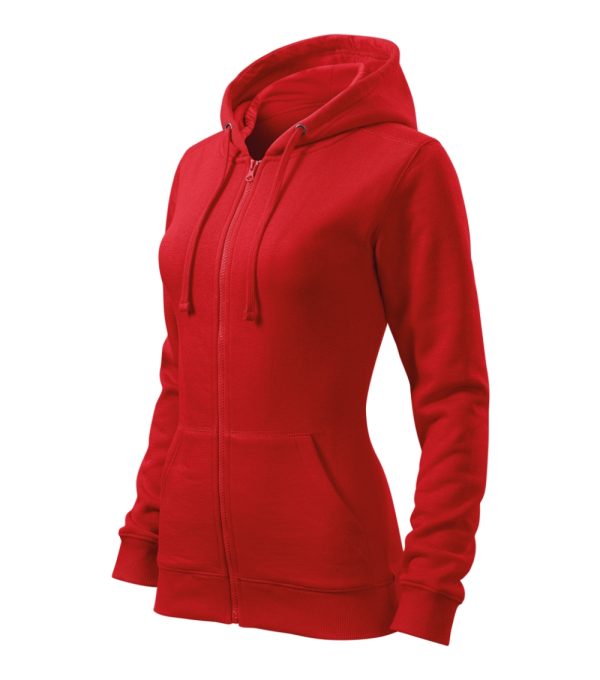 Bluza damska Trendy Zipper P025179F czerwony