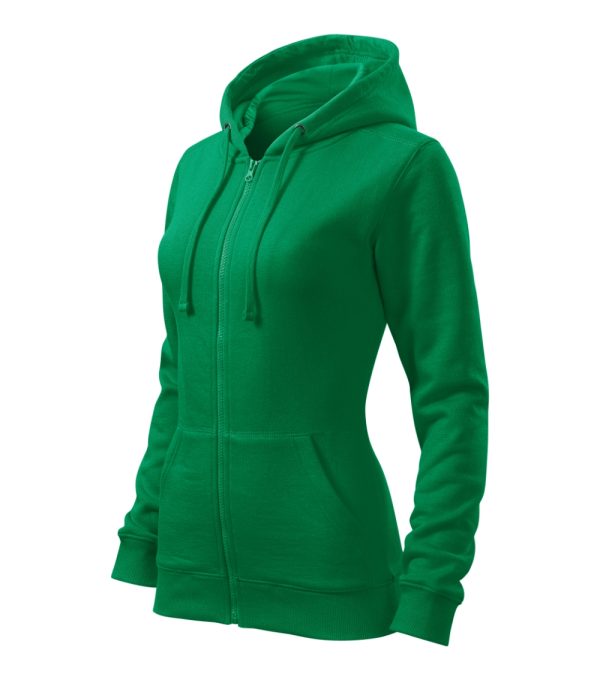 Bluza damska Trendy Zipper P025179F zieleń trawy