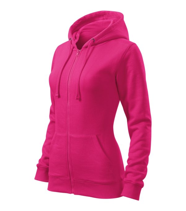 Bluza damska Trendy Zipper P025179F czerwień purpurowa
