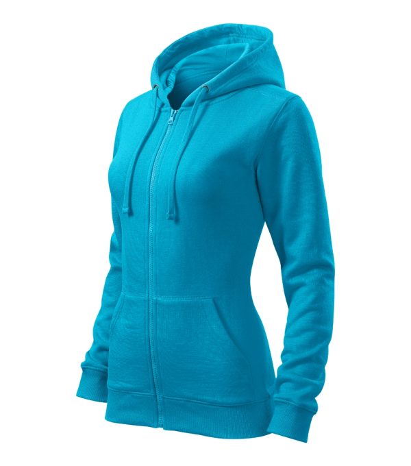 Bluza damska Trendy Zipper P025179F turkus