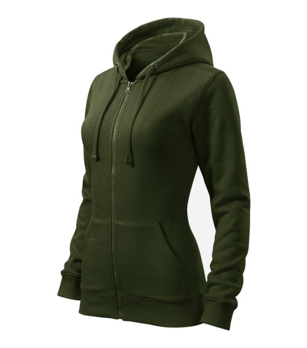 Bluza damska Trendy Zipper P025179F military