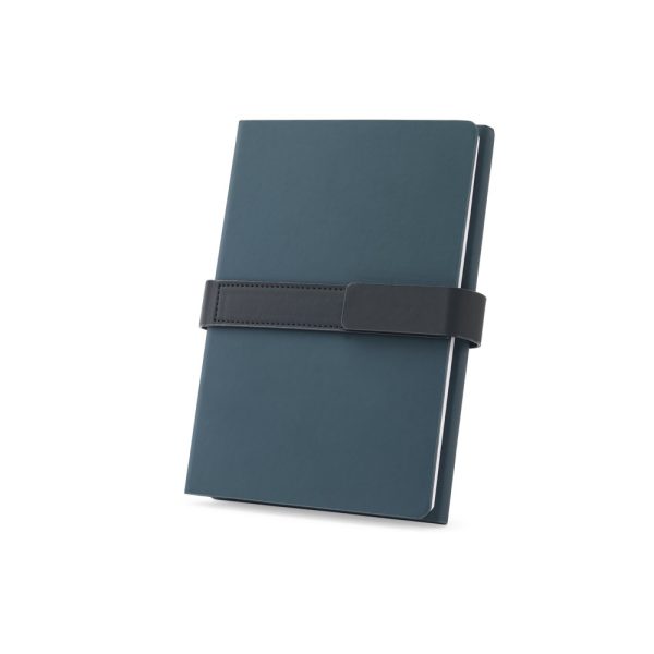 SANDERSON. Notatnik A5 z PU (50% z recyklingu) z dwoma blokami: stronami w linie i zwykłymi P122204S