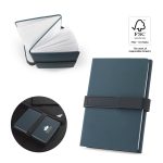 SANDERSON. Notatnik A5 z PU (50% z recyklingu) z dwoma blokami: stronami w linie i zwykłymi P122204S