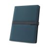 SANDERSON FOLDER. Teczka A4 z PU (50% z recyklingu) z magnetycznym zamknięciem i notatnikiem ze stronami w linie P122206S