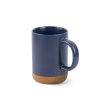 CONSTELLATION CORK. Ceramic mug with cork base 370 mL P122209S granatowy