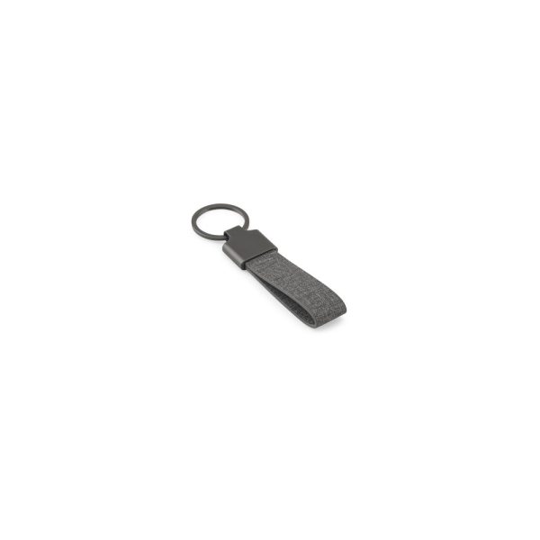 RAVEN. Prostokątny brelok do kluczy wykonany z metalu i makulatury (30% z recyklingu) P122235S