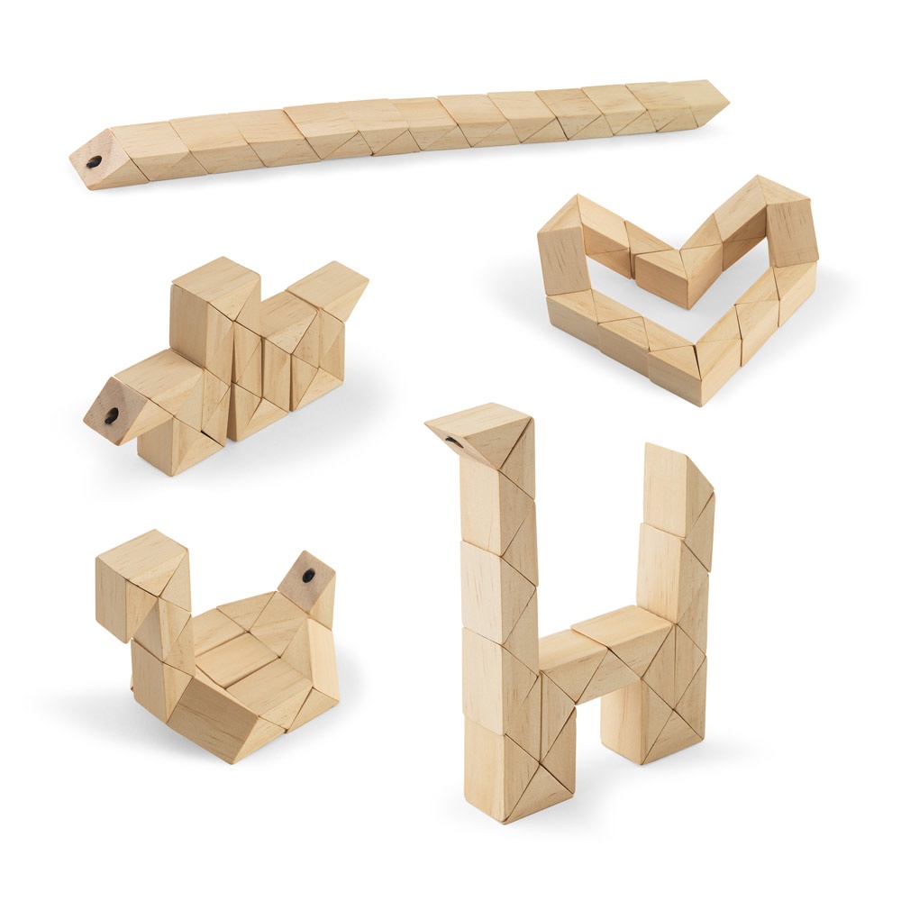 THINKO. Drewniane puzzle z 24 elementami P122250S ST-98157-160
