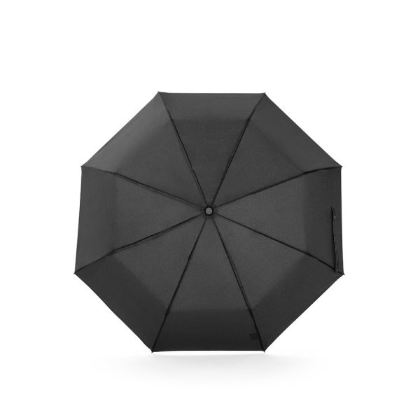 AIDEN. Parasol 21" z poliestru z recyklingu (100% rPET) o gramaturze 190T, składany na 3 części P122252S czarny