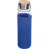 Butelka szklana z pokrowcem 600 ml P086996K niebieski