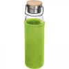 Butelka szklana z pokrowcem 600 ml P086996K jasnozielony