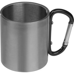Kubek metalowy z karabińczykiem 200 ml P086518K MC-81367-W