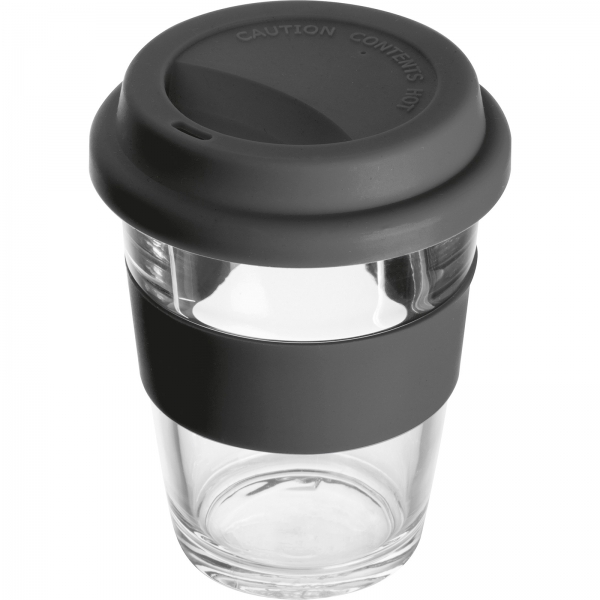 Kubek szklany z pokrywką 300 ml P085655K MC-62572-W