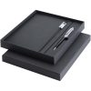 Legato Elegance zestaw notatnik A5 w twardej okładce z piórem kulkowym P123139C czarny podstawowy / biały