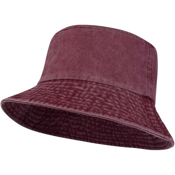 Mitica kapelusz przeciwsłoneczny z dekatyzowanej bawełny P130761C bordo