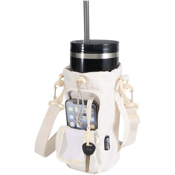 Trip Aware™, torba na butelki wykonana z materiałów z recyklingu, 2 l P123230C złamana biel
