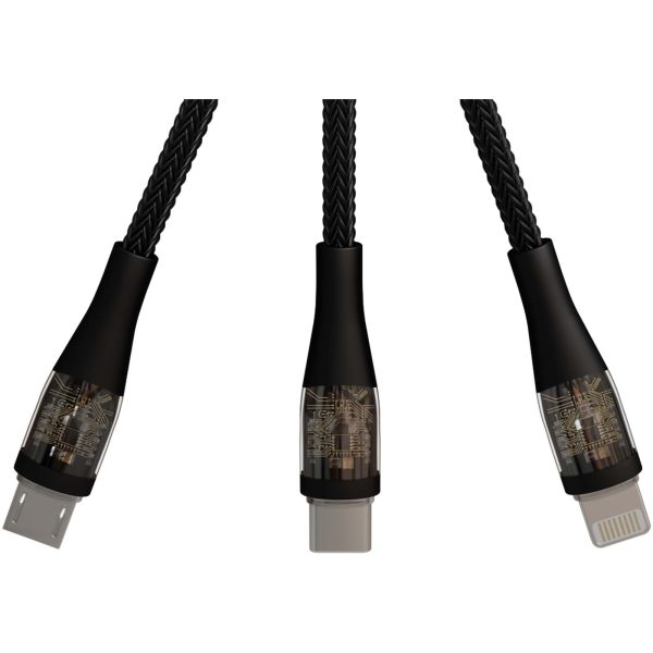 SCX.design C51 kabel do szybkiego ładowania 5 w 1 o mocy 60 W z tworzywa sztucznego rPET P130785C