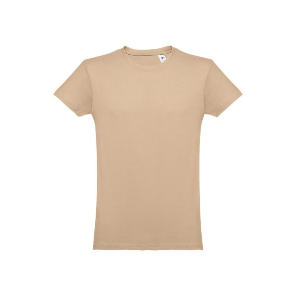 THC LUANDA. T-shirt męski z bawełny rurkowej P032114S jasny brąz