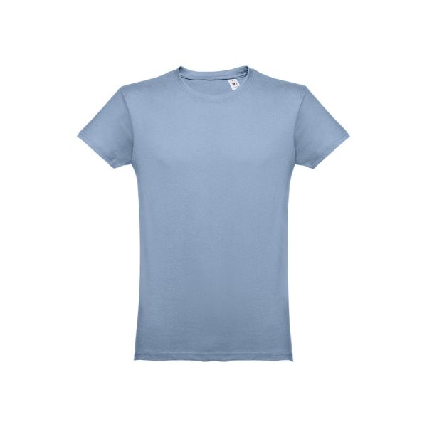 THC LUANDA. T-shirt męski z bawełny rurkowej P032114S pastelowy niebieski