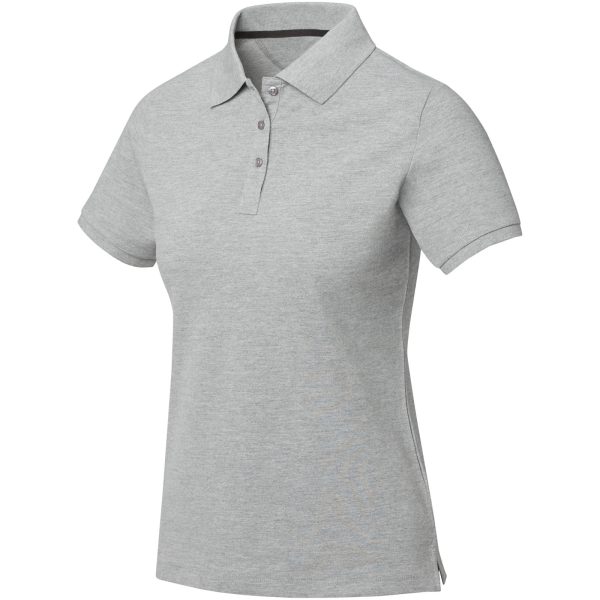 Damskie polo Calgary z krótkim rękawem P070949C szary melanż
