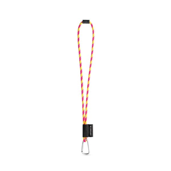 75089. Lanyard Tube Long Set II. Modele standardowe P040881S fluorescencyjny żółty / opalizujący różowy