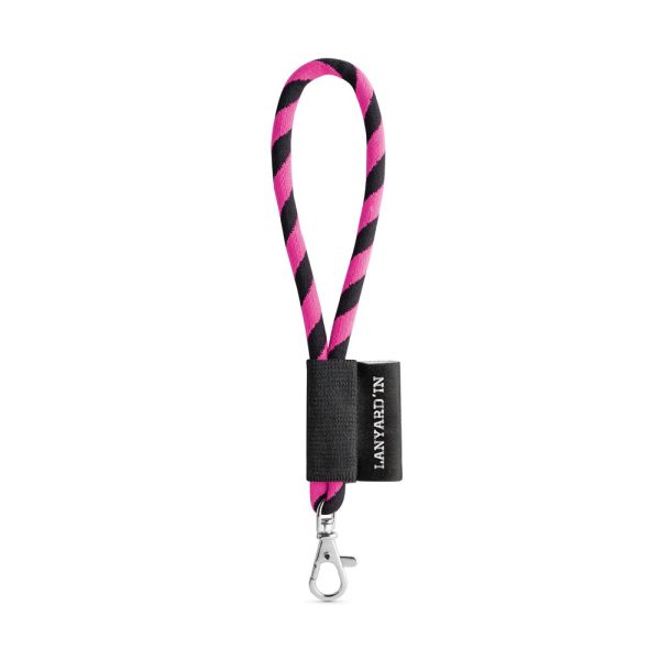 75090. Lanyard Tube Short Set. Modele standardowe P040921S czarny / różowy