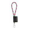 75090. Lanyard Tube Short Set. Modele standardowe P040921S fluorescencyjny zielony / opalizujący różowy