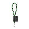 75090. Lanyard Tube Short Set. Modele standardowe P040921S fluorescencyjny zielony / czarny