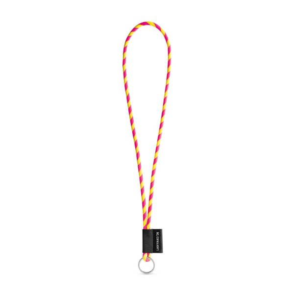 75093. Lanyard Tube Long Set I. Modele standardowe P040983S fluorescencyjny żółty / opalizujący różowy