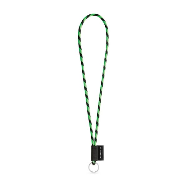 75093. Lanyard Tube Long Set I. Modele standardowe P040983S fluorescencyjny zielony / czarny