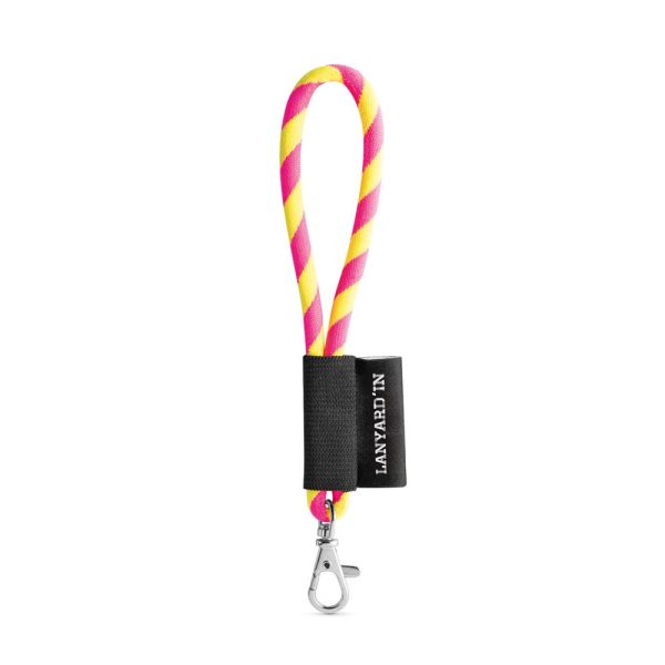 Lanyard Tube Short Set. Modele standardowe P054616S fluorescencyjny żółty / opalizujący różowy