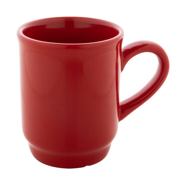Ceramiczny kubek do układania w stosy P132134D czerwony