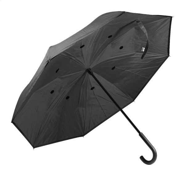Parasol odwracalny RPET P131726D czarny