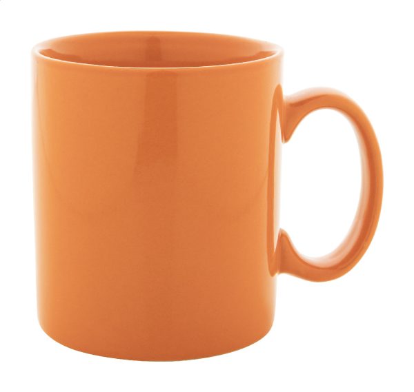 Kolorowy ceramiczny kubek P131938D pomarańcz