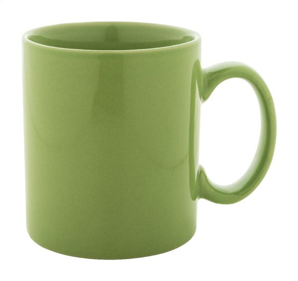 Kolorowy ceramiczny kubek P131938D limonkowy