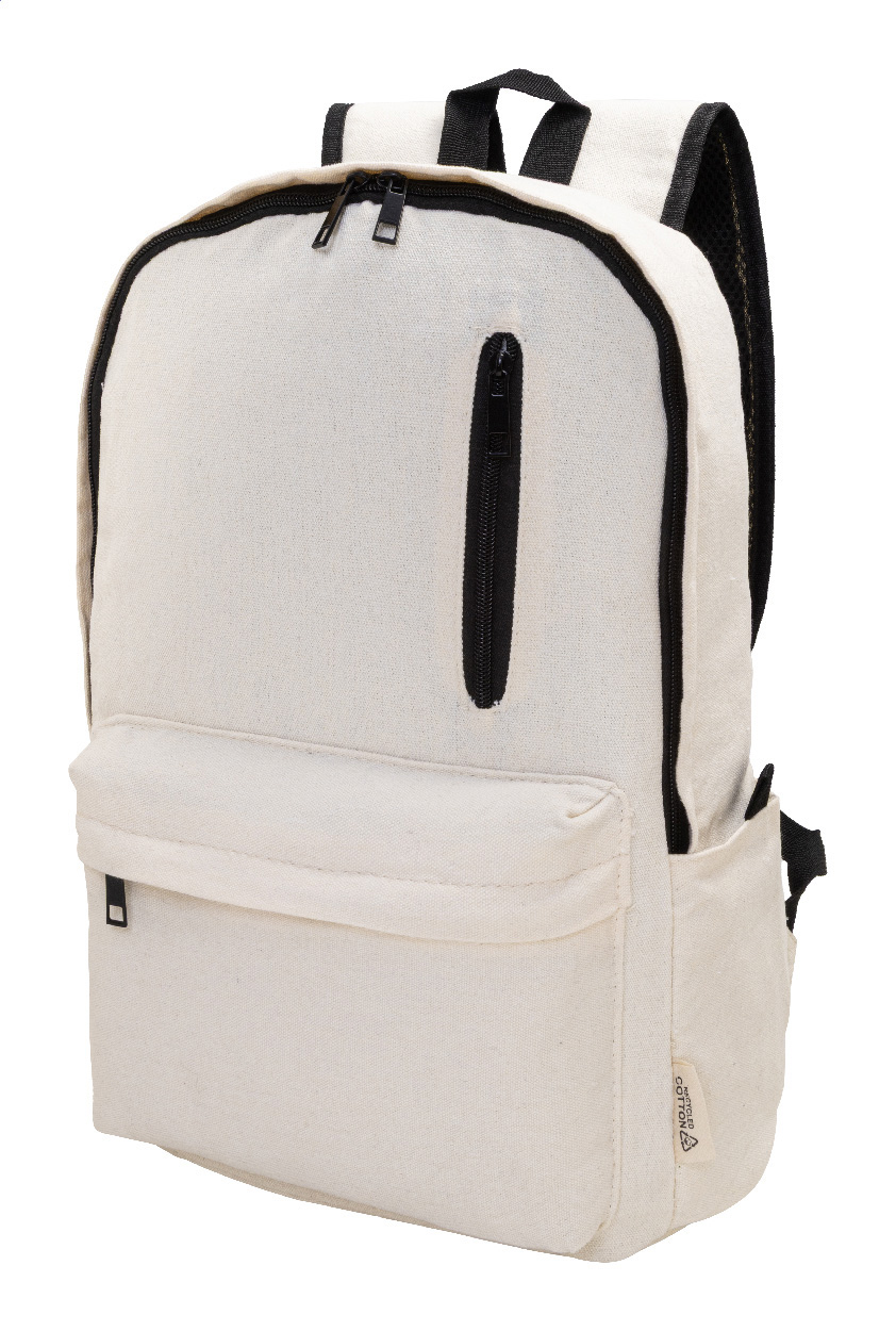 Plecak z recyklingowanego płótna P131324D AN-AP800128-W