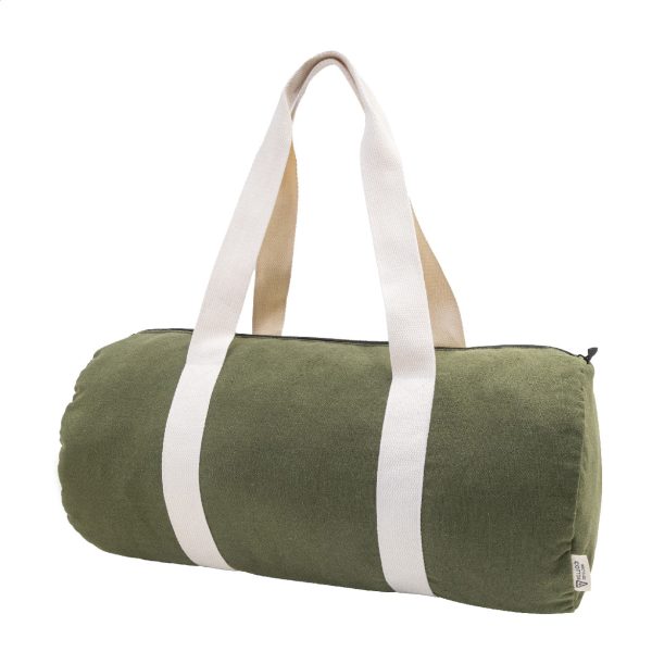 Torba sportowa z recyklingowanego płótna P131312D zielony