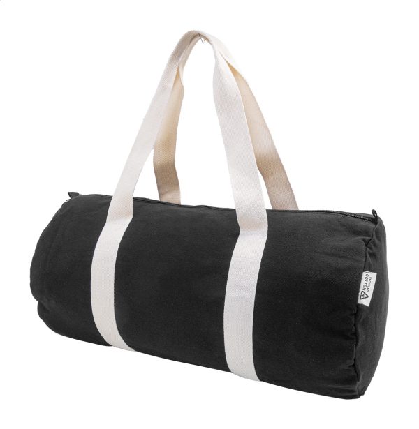 Torba sportowa z recyklingowanego płótna P131312D czarny