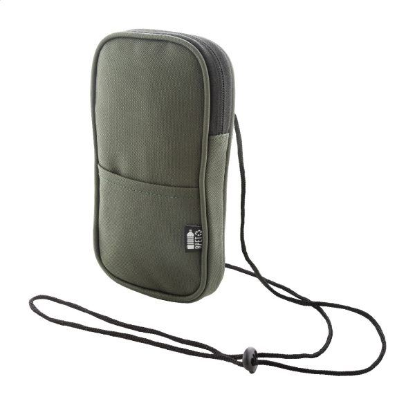 Torba na ramię RPET na telefon komórkowy P131628D zielony